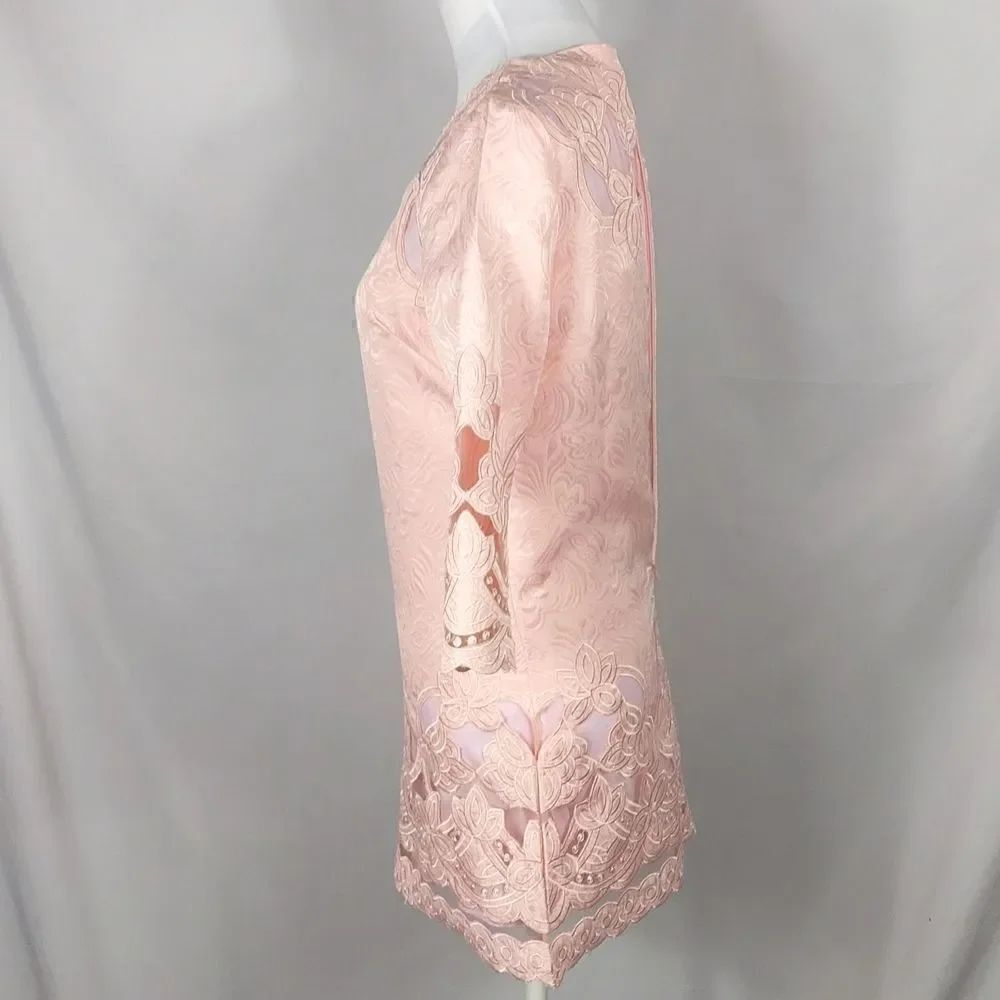 NWT Metisu Pink Lace Cutout Mini Dress - Picture 4 of 10